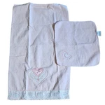 Vintage Jcpenney Color Forum Light Pink Hearts Hand Towel Washcloth Set. Fixed Price $22.00.