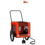 Pet Bike Trailer Bicycle Cargo Dog Stroller Oxford Fabric And Iron Vidaxl. Fixed Price $100.99.