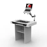 Odyssey Dj Mobile Podium (37.5" Height, White). Fixed Price $2299.95.