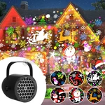 Christmas Projector Xmas Moving Lamp Led Snowflake Snowman Elk Laser Light Decor. Fixed Price $10.95.