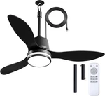 42 Inch Outdoor Ceiling Fans With Lights For Patios, IP65 Waterproof Gazebo. Fixed Price $156.79.