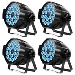 4PCS 200W Led Par Light 4IN1 18X8W Rgbw Stage Dmx 512 Control 4/8CH Fla. Fixed Price $233.99.