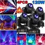 4PCS 120W Led Moving Head Stage Rgbw Gobo Beam Spot Lighting Dj Disco Dmx. Fixed Price $237.79.
