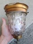 Mid Century Lightolier Thumbprint Fixture W/ Mounting Plate, Needs Wiring. Fixed Price $69.95.
