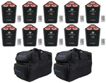 10 Rockville Rf Wedge Black Rgbwa+uv Battery Wireless Dmx Up Lights+bags+remotes. Fixed Price $1219.40.