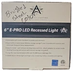 American Lighting 6" E-pro Led Recessed Brushed Steel. Fixed Price $30.10.