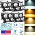 200W Cob Led Par Lights Dmx Stage Dj Audience Blinder Warm Cool White. Fixed Price $509.99.