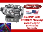 Showlight Cree Rgbw Led 8X10W 4IN1 Spider Moving Stage (with Rotation). Fixed Price $69.95.