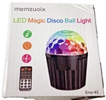 Memzuoix Led Magic Disco Ball Light, Remote Control, Usb Cable, Sound Activated. Fixed Price $19.99.