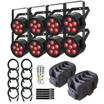 Chauvet Dj SLIMPARQ6ILS Rgba Led Dmx Wash Light Fixtures 8 Pack Carry Bag I.... Fixed Price $1059.40.
