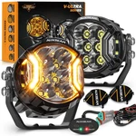 Auxbeam V-ultra 3" 108W Led Driving Pods Fog Ditch Lights Side Shooter Amber Drl. Fixed Price $152.99.