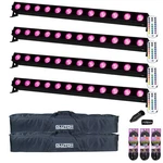 Adj UBL12H 41.75" Linear Wash Lights (4 Pack) + Bags Package. Fixed Price $1500.40.