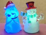 Pair Of Christmas Led Light Decorations. Anko Santa & Snowman Ornaments. Fixed Price $8.60.