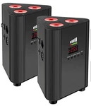 Oppsk Rechargeable Wireless Par Lights Dj Uplighting Dmx Remote Pair 3-LED. Fixed Price $154.00.