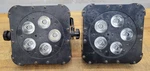 Lot Of 2 American Dj Wireless Stage Lamps Flat Par QA5X - Used. Fixed Price $124.99.