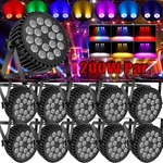 10PCS 270W 18 Led Rgbw Can Stage Lighting Dmx Party Club Wedding Show Lights. Fixed Price $188.09.