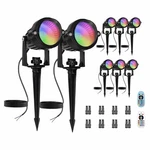 Agdjasa 12V-24V Rgbw Led Landscape Spot Lights 16 Color IP68 Waterproof Pack. Fixed Price $58.99.