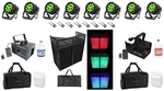 8 American Dj Encore LP12IP Outdoor Dmx Par Wash Lights+facade+hazer+fogger+bags. Fixed Price $5545.25.