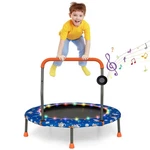 Goplus 36" Mini Trampoline For Kids, Toddler With Led Lights, Bluetoo. Fixed Price $109.73.