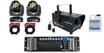2) Eliminator Stealth Wash Zoom Moving Head Lights+dmx Control+fogger+cables Adj. Fixed Price $899.98.