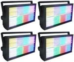 (4) Rockville Stage Panel 864 Led Rgb Pro Wash Lights+strobe+matrix Combo. Fixed Price $584.80.