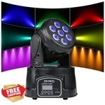 Zkymzl 7X12W Rgbw Led Stage Moving Head Light Dmx Sound Activated. Fixed Price $104.99.