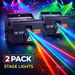 5W Stage Projector Laser Lights 2PCS Ios Android Rgb Animation Dmx Ilda Dj Party. Fixed Price $458.88.