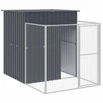 Dog House Outdoor Kennel Crate Shelter With Run Galvanized Steel Vidaxl. Fixed Price $588.99.