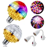 Mikwoab 2 Pack Colorful Magic Rotating Ball Light, Led Plug Disco. Fixed Price $18.56.