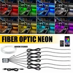 8M Led Neon Trim Glow Optic Strip Fiber Car Interior Ambient Lighting App. Fixed Price $30.99.