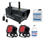 2) American Dj Mod Stq Compact Led Dmx Par Wash Lights W/remote+fogger+juice. Fixed Price $554.80.
