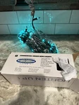 Novelty Lights Commercial Grade Mini Set 50' Long 100 Bulb Leds Teal. Fixed Price $12.99.