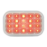 Rect. Low Profile Spyder Red 20 Led Light, Clear Lens. Fixed Price $27.99.
