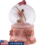 Ballet Dance Music Box Snow Globe W/ Colorful Lights & Rotating Ballerina New. Fixed Price $45.84.