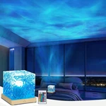 Ocean Wave Projector Light, 16-COLOR Changing Luminorthe Cube Lamp With 3D Rotat. Fixed Price $17.73.