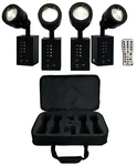 Chauvet Dj Ezpin Zoom Pack Spot Kit W/ (4) Rechargeable Fixtures+remote+bag. Fixed Price $386.99.