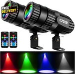 Led Pinspot 2 Pack, Disco Ball 15W Rgbw 4 Mirror. Fixed Price $69.63.