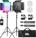 Pixel K80X Photography Lighting (2) W/app Control, 2600K-10000K Cri 97 + Rgb Led. Fixed Price $175.00.