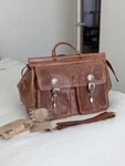American West Bags Tooled Leather Travel Luggage Duffel With Strap And.... Fixed Price $298.00.