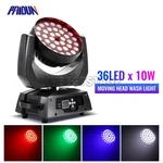 Paidun 36X10W Led Rgbw Zoom Moving Head Stage Light Wash Effect Sound Activated. Fixed Price $150.00.