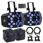 Eliminator Lighting Mega Wash 24 Led Lights 2-PACK With Cases Idjnow. Fixed Price $597.40.