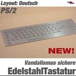 New Stainless Steel Keyboard Vandalism-proof IP65 German PS/2 Din. Fixed Price $59.16.