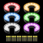 Kingtop Led Golf Hole Lights (6-PACK) Battery Powered- Rgb- Shape- 6PACK. Fixed Price $75.99.