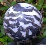 2.9" Zebra Jasper Chalcedony Crystal Sphere Orb Ball Phosphorescent Uv, 594G. Fixed Price $114.96.