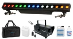 American Dj 15 Hex Bar Outdoor Rgbaw+uv Led Dmx Strip Wash Light+fogger+cable. Fixed Price $991.80.
