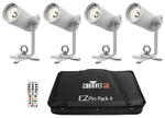 Chauvet Dj Ezpin Pack 4 Spot Light FIXTURES+IRC-6 Remote+carry Case. Fixed Price $219.95.