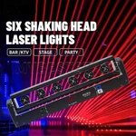 Paidun 6X500MW Full Red Laser Moving Head Light Bar Dj Disco Music Show Event. Fixed Price $239.20.