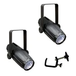 Chauvet Dj (2) Led Pinspot Lightweight With CLP-03 Heavy Duty C-clamp. Fixed Price $99.98.