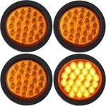 4PCS Inch Round Amber Strobe Lights 24 Led Trailer Tail With Stobe Soli. Fixed Price $59.99.