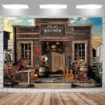 Western Saloon Cowboy Backdrop 7WX5H Feet Country Vintage Bar Wild Ranch. Fixed Price $25.87.